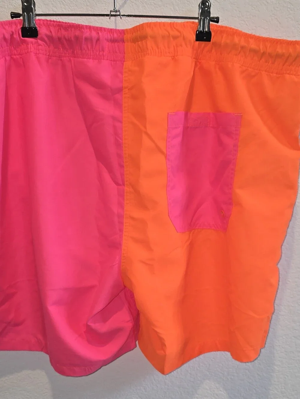 New Neon Orange & Hot Pink Swim Shorts - Dual Colors XXL